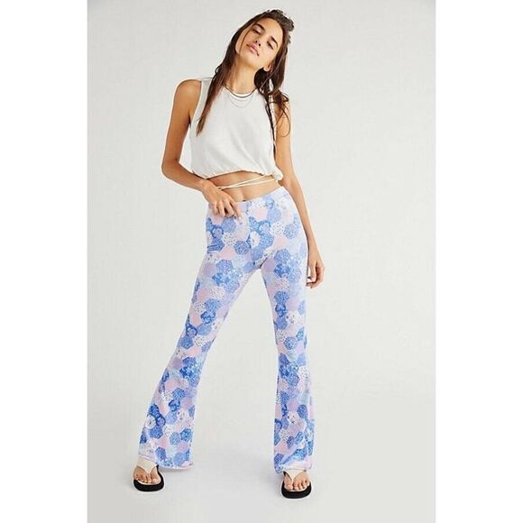 NEW FREE PEOPLEX FLARE STREET Sz XS ENDORIA PATCHWORK FLARES